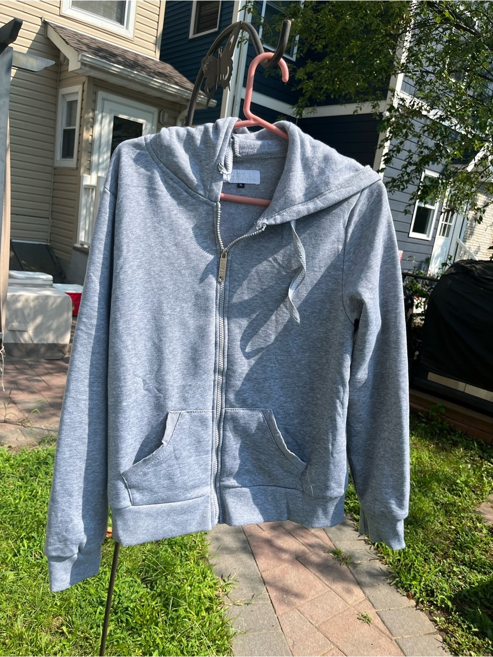 Thrill Unisex  Gray Zip-Up Hoodie Sweater - Brand Unspecified xl